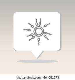 Web line icon. Egg and sperm.