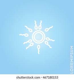 Web line icon. Egg and sperm.