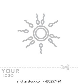 Web line icon. Egg and sperm.