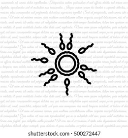 Web line icon. Egg and sperm.