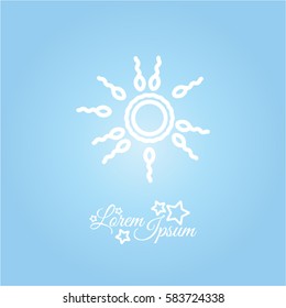 Web line icon. Egg and sperm.