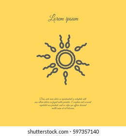Web line icon. Egg and sperm.