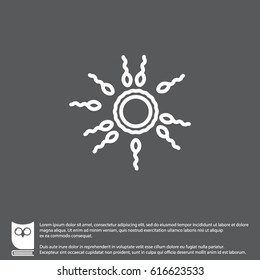 Web line icon. Egg and sperm.