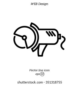 Web line icon. Electric angle grinder