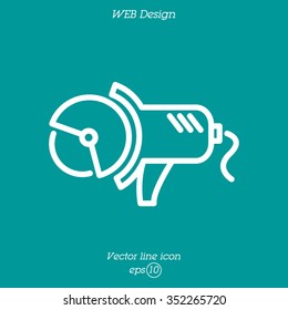Web line icon. Electric angle grinder
