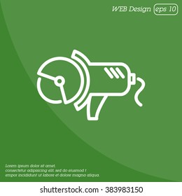 Web line icon. Electric angle grinder