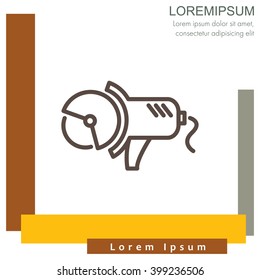 Web line icon. Electric angle grinder