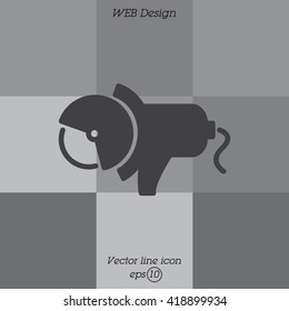 Web line icon. Electric angle grinder