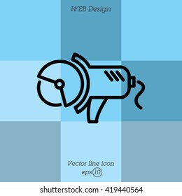 Web line icon. Electric angle grinder