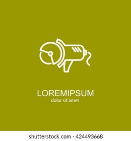Web line icon. Electric angle grinder