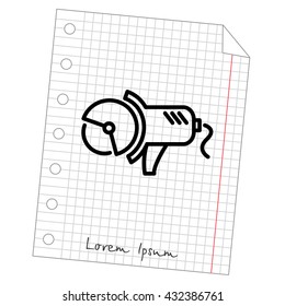 Web line icon. Electric angle grinder