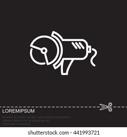 Web line icon. Electric angle grinder