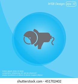 Web line icon. Electric angle grinder