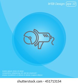 Web line icon. Electric angle grinder