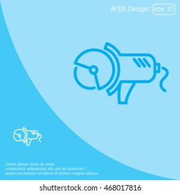 Web line icon. Electric angle grinder