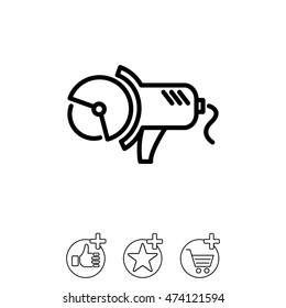 Web line icon. Electric angle grinder
