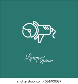 Web line icon. Electric angle grinder