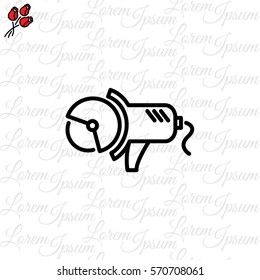 Web line icon. Electric angle grinder