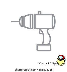 Web line icon. Electric screwdriver
