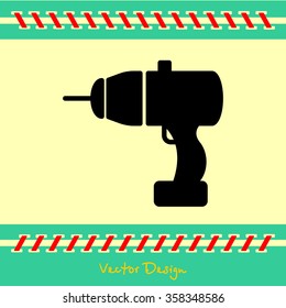 Web line icon. Electric screwdriver