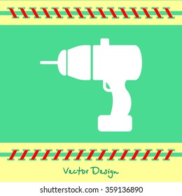 Web line icon. Electric screwdriver