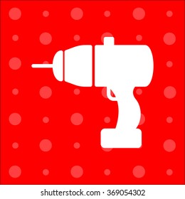 Web line icon. Electric screwdriver
