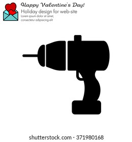Web line icon. Electric screwdriver