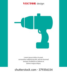 Web line icon. Electric screwdriver