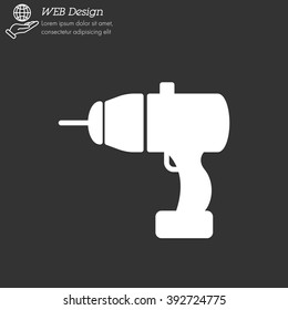 Web line icon. Electric screwdriver