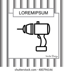 Web line icon. Electric screwdriver