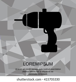 Web line icon. Electric screwdriver