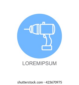 Web line icon. Electric screwdriver