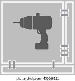 Web line icon. Electric screwdriver