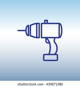 Web line icon. Electric screwdriver