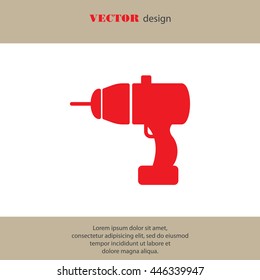 Web line icon. Electric screwdriver