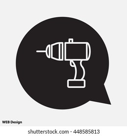 Web line icon. Electric screwdriver