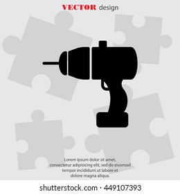 Web line icon. Electric screwdriver