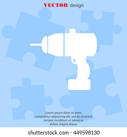 Web line icon. Electric screwdriver