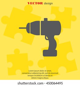 Web line icon. Electric screwdriver