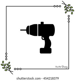 Web line icon. Electric screwdriver