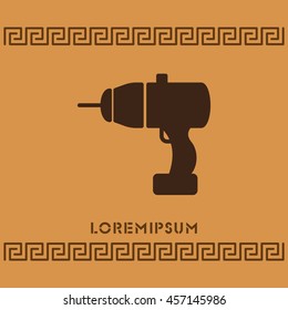 Web line icon. Electric screwdriver