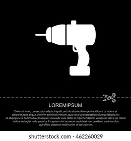 Web line icon. Electric screwdriver