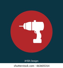 Web line icon. Electric screwdriver