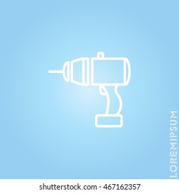 Web line icon. Electric screwdriver