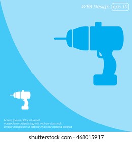 Web line icon. Electric screwdriver