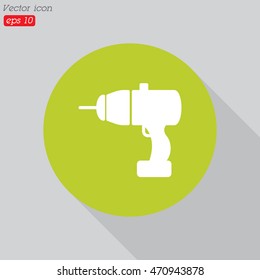 Web line icon. Electric screwdriver