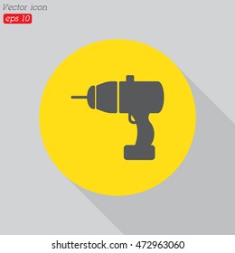 Web line icon. Electric screwdriver