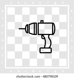 Web line icon. Electric screwdriver