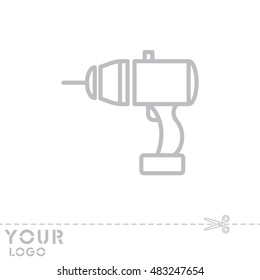 Web line icon. Electric screwdriver