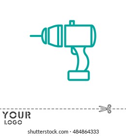 Web line icon. Electric screwdriver